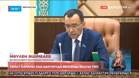 Мәулен Әшімбаев: Сенат сапалы заң шығаруда белсенді болуы тиіс