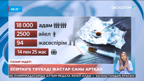 Есірткіге тәуелді жастар саны артқан
