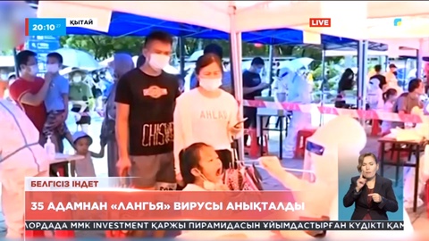 Қытайда 35 адамнан «лангья» вирусы анықталды