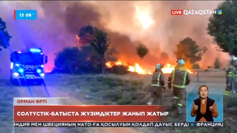 Испанияның солтүстік-батысында орман өртеніп жатыр