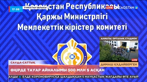 Түркістан облысында тауар айналымы 500 млн АҚШ долларынан асқан