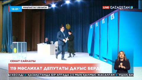 Сенат сайлауы: Маңғыстауда 119 мәслихат депутаты дауыс берді