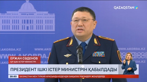 Мемлекет басшысы Ішкі істер министрін қабылдады