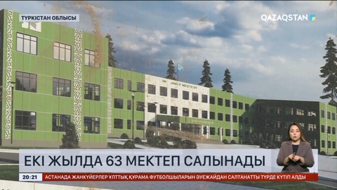 Түркістан облысында алдағы екі жылда 63 мектеп салынады