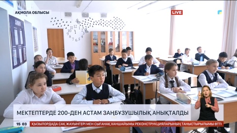 Ақмола облысындағы мектептерде 200-ден астам заңбұзушылық анықталды