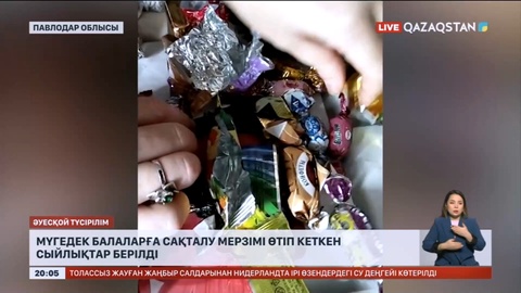 Павлодарда мүгедек балаларға сақтау мерзімі өтіп кеткен сыйлықтар берілді