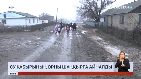 Батыс Қазақстан облысында су құбырының орны шұңқырға айналды