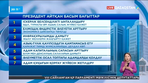 Парламенттің алдағы жұмысы айқындалды