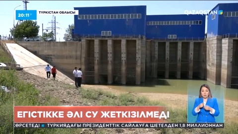 Түркістан облысындағы кей егістік алқаптарға ағын су жеткізілмеді