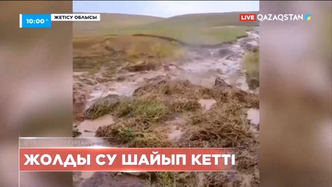 Жетісу облысында жолды су шайып кетті