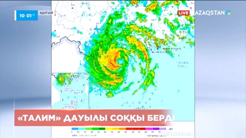 Қытайда дүлей дауыл көтерілді