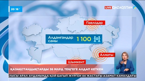 Қазақстандықтарды 36 млрд теңгеге алдап кеткен