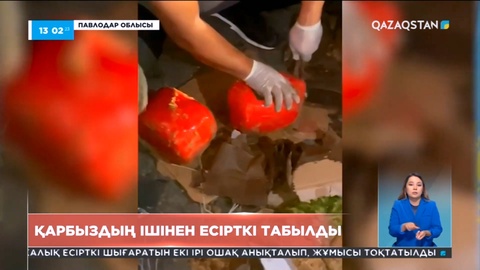 Павлодар облысында қарбыздың ішінен 59 келі есірткі табылды