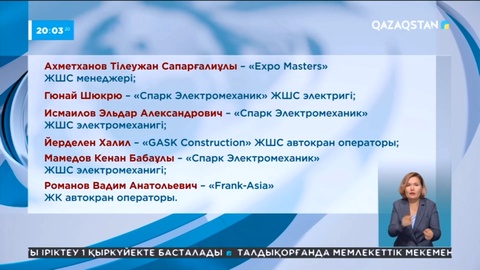 Алматыдағы «Ақкент» ықшам ауданында болған өрт кезінде адам өмірін сақтап қалуға көмектескен азаматтар марапатталды