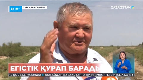 Түркістан облысы Отырар ауданының шаруалары егістікке тамшы су таппай отыр