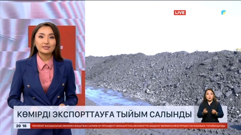 Көмірді экспорттауға тыйым салынды