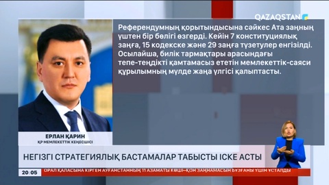 Ерлан Қарин: Елімізде негізгі стратегиялық бастамалар табысты іске асты