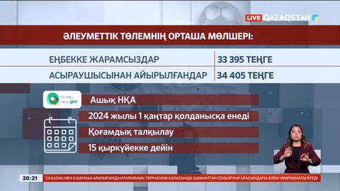 Келер жылдан бастап бірқатар әлеуметтік төлемнің мөлшері өседі