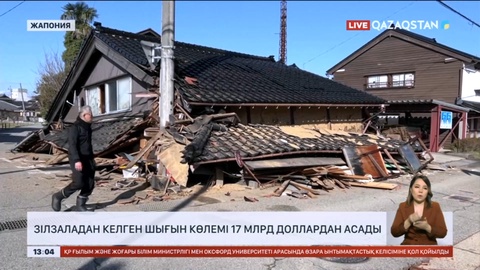 Жапонияда зілзаладан келген шығын көлемі 17 млрд доллардан асады