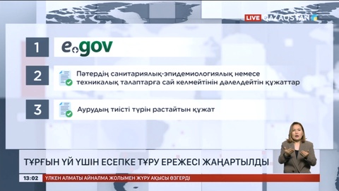 Елімізде тұрғын үй үшін есепке тұру ережесі жаңартылды