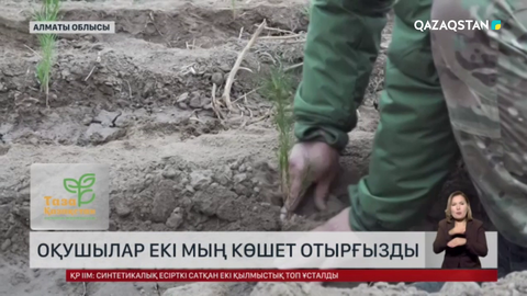 Алматы облысында оқушылар 2 мың көшет отырғызды