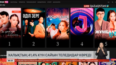 Халықтың 41,4% күн сайын теледидар көреді