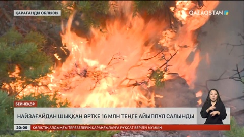 Қарағанды облысында найзағайдан шыққан өртке 16 млн теңге айыппұл салынды