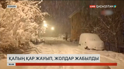 Түркияның басым бөлігінде қалың қар жауып, жолдар жабылды