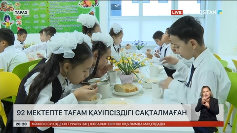 Жамбыл облысындағы 92 мектепте тағам қауіпсіздігі сақталмаған