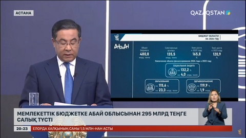 Мемлекеттік бюджетке Абай облысынан 295 млрд теңге салық түсті