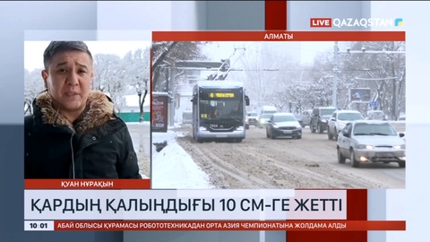 Алматыда қардың қалыңдығы 10 см-ге жетті