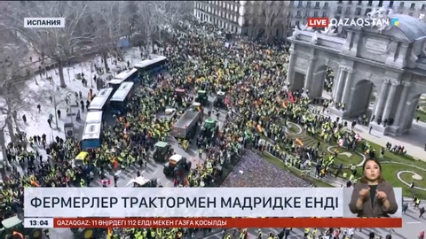 Испания фермерлері трактормен Мадридке енді