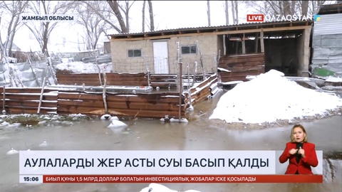 Жамбыл облысында аулаларды жер асты суы басып қалды