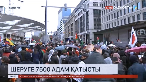 Брюссельде Палестинаны қолдауға арналған шеруге 7 500 адам қатысты