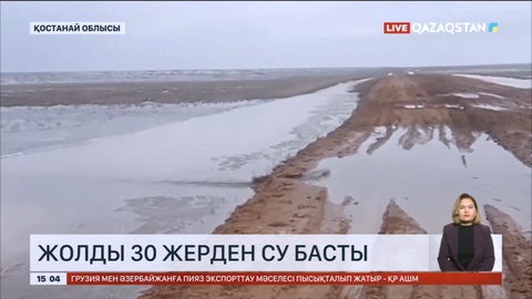 Қостанай облысында жолды 30 жерден су басты