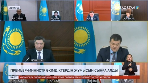 Премьер-Министр әкімдіктердің жұмысын сынға алды