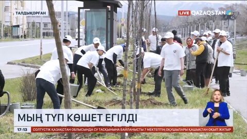 Талдықорғанда «Таза Қазақстан» акциясы аясында 1000 түп көшет егілді