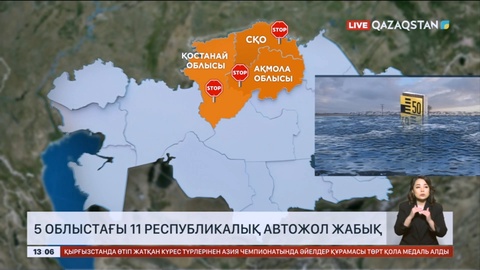 Еліміз бойынша 11 республикалық автожол жабық