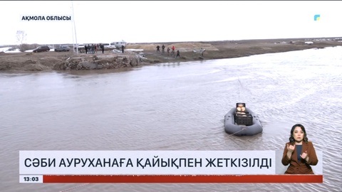 Ақмола облысында науқастанып қалған бала ауруханаға қайықпен жеткізілді