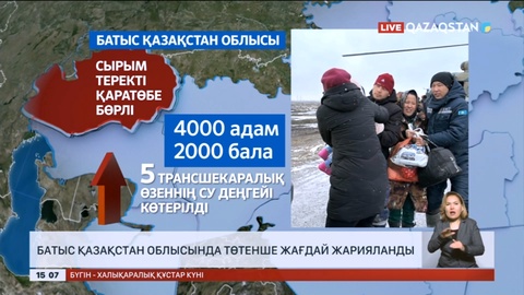 Батыс Қазақстан облысында төтенше жағдай жарияланды