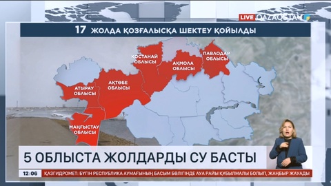 Еліміздегі 6 облыста жолдарды су басты