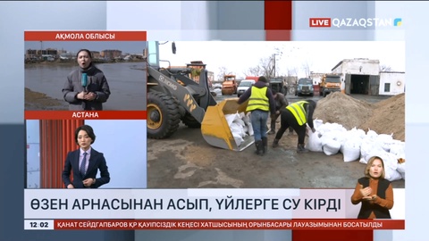 Ақмола облысында Есіл өзені арнасынан асып, үйлерге су кірді