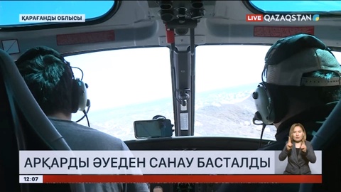 Қарағанды облысында арқарлардың әуе санағы басталды