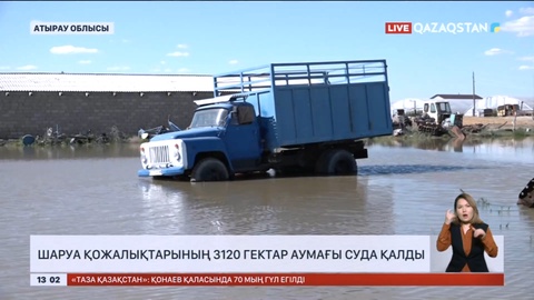 Атырау қаласындағы шаруа қожалықтарының 3120 гектар аумағы суда қалды