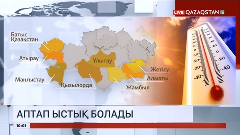 Бүгін еліміздің бірқатар өңірінде аптап ыстық болады