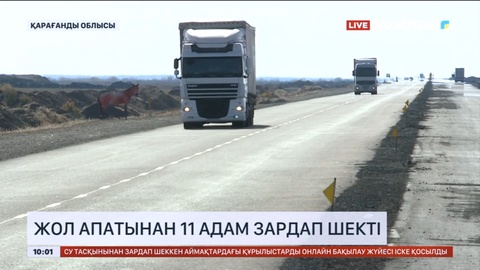 Балқаш қаласының маңында жол апатынан 11 адам зардап шекті