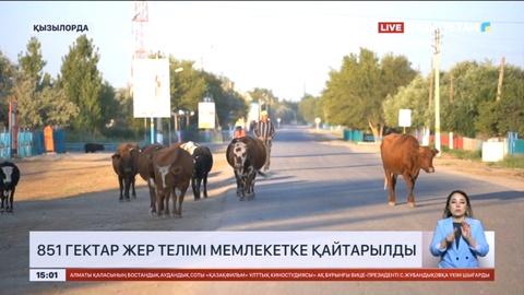 Қызылордада 851 гектар жер телімі мемлекетке қайтарылды
