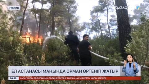 Грекия астанасы Афины маңында орман өртеніп жатыр