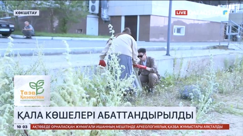 Көкшетауда қала көшелері абаттандырылды