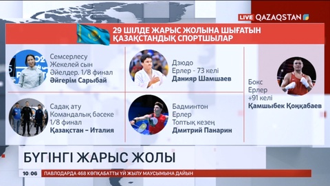 Бүгін Олимпиада ойындарында Қазақстан құрамасынан кімдер бақ сынайды